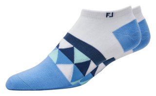 FootJoy ProDry Lightweight Low-Cut Fashion ladies socks, white/blue/navy