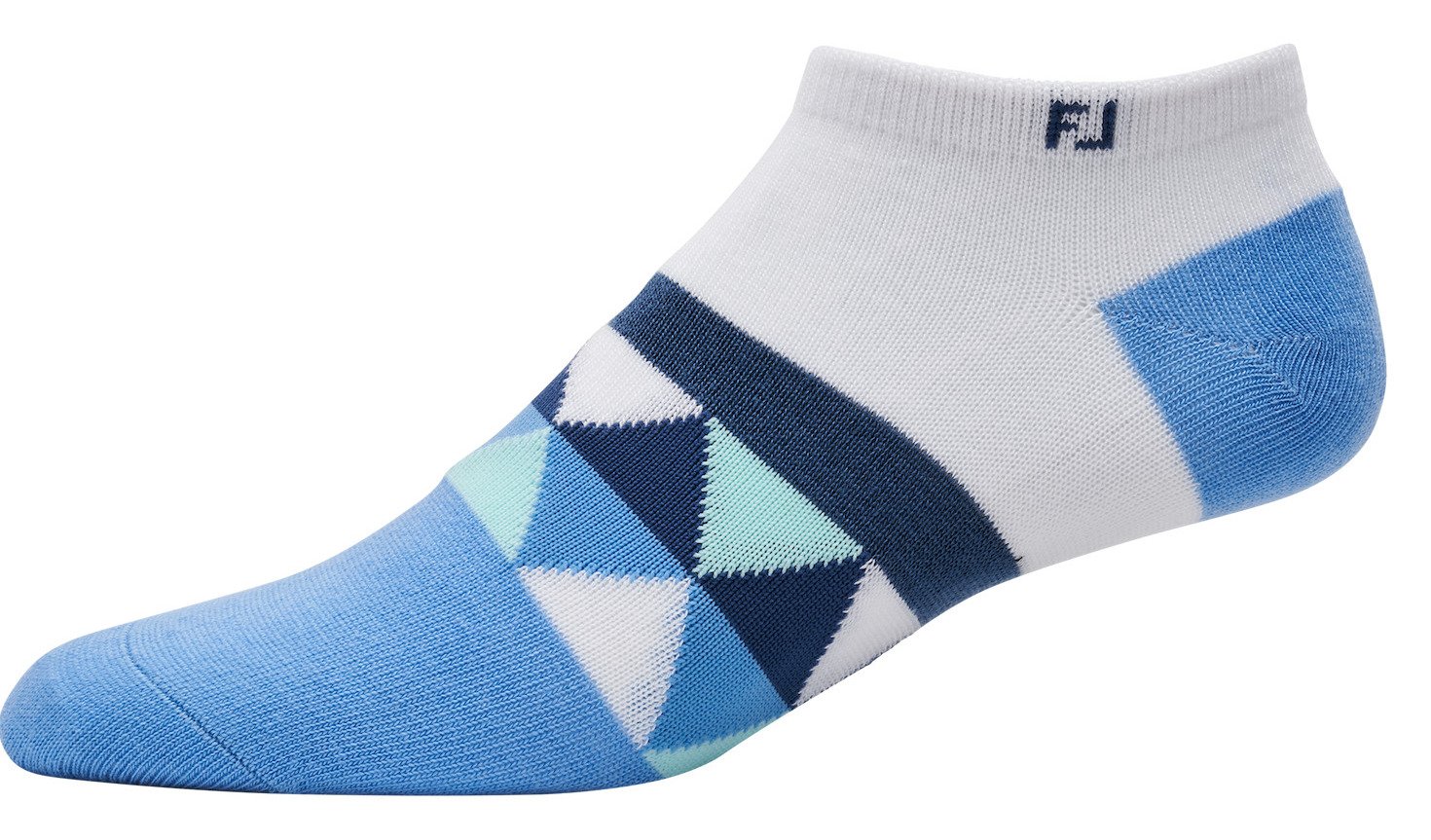 FootJoy ProDry Lightweight Low-Cut Fashion ladies socks, white/blue/navy