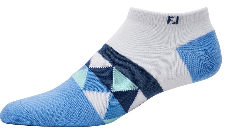 FootJoy ProDry Lightweight Low-Cut Fashion ladies socks, white/blue/navy