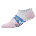 FootJoy ProDry Lightweight Low-Cut Fashion ladies socks, white/light pink/blue