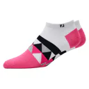 FootJoy ProDry Lightweight Low-Cut Fashion ladies socks, white/hot pink/black