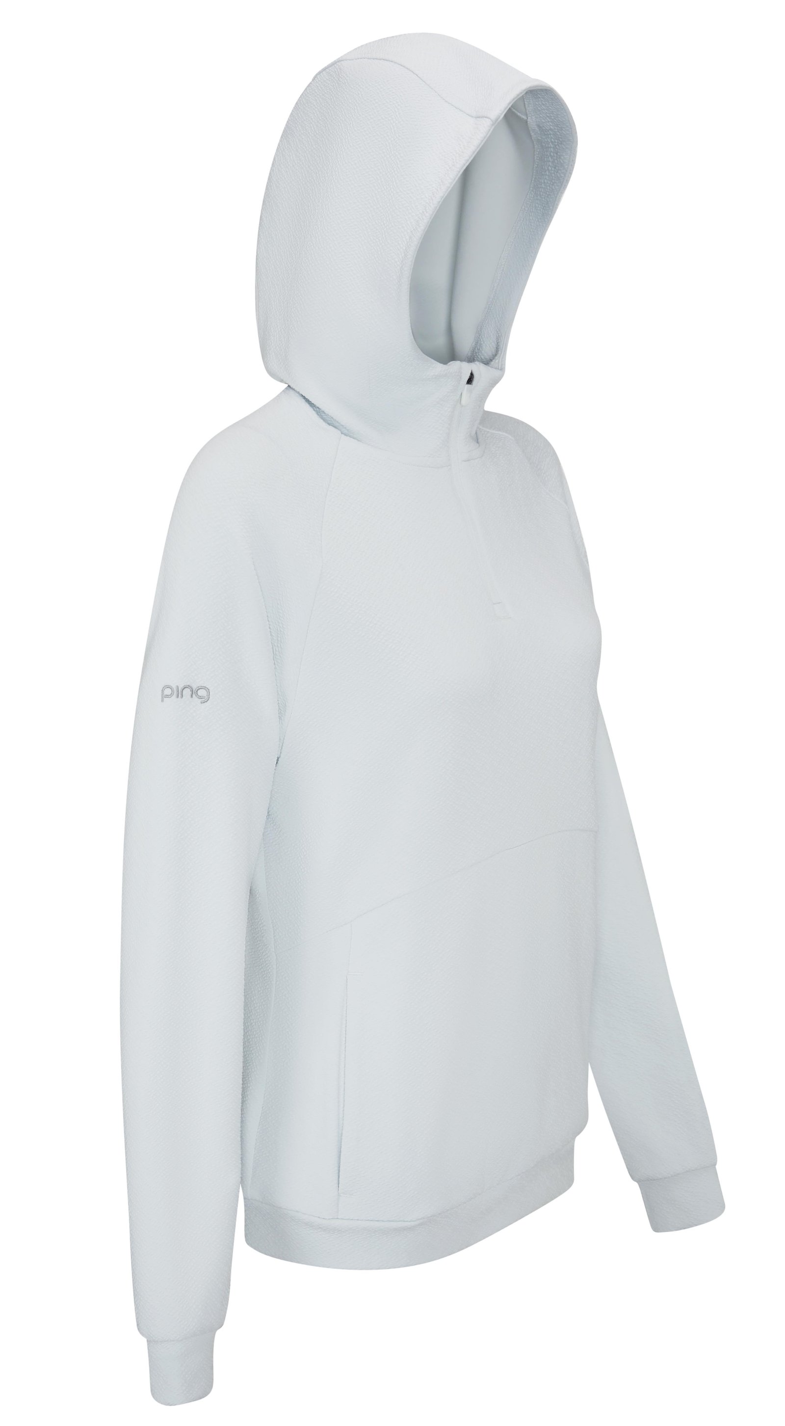 PING Rhona Textured women's hoodie, soft grey