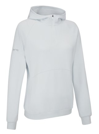 PING Rhona Textured women's hoodie, soft grey