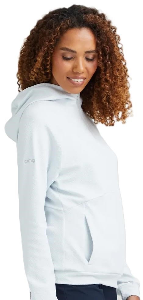 PING Rhona Textured women's hoodie, soft grey