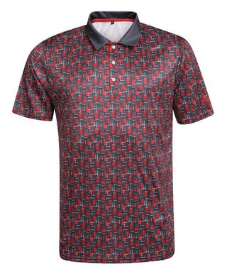 Fashion Sports Wear Lisabon men's polo, black/red