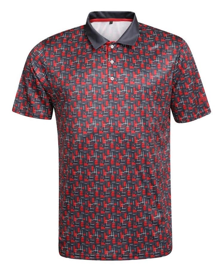 Fashion Sports Wear Lisabon men's polo, black/red