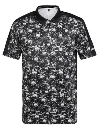 Fashion Sports Wear Skulls men's polo, black