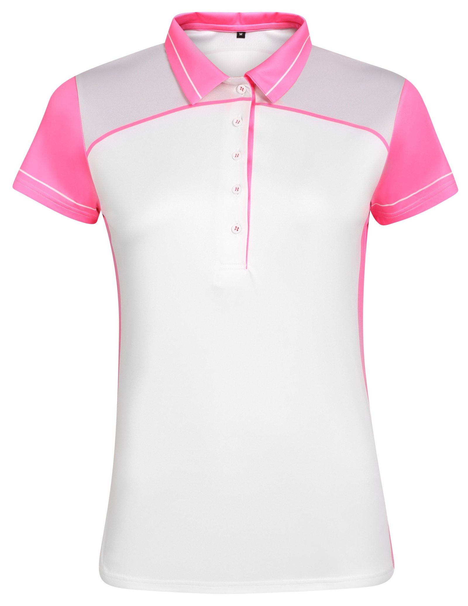 Fashion Sports Wear Accra Pink women's polo, white/pink