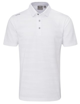 PING Claude Camo Mesh men's polo, white