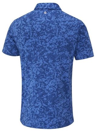 PING Marek Camo Jacquard men's polo, bright cobalt multi