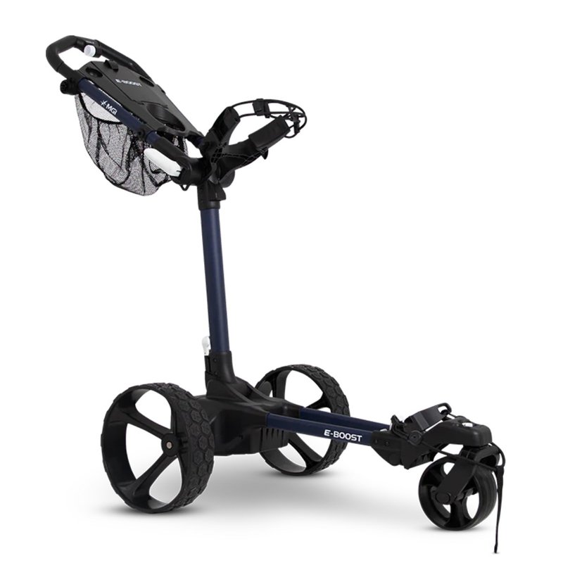 MGI E-Boost hybrid golf trolley 2026, matt navy