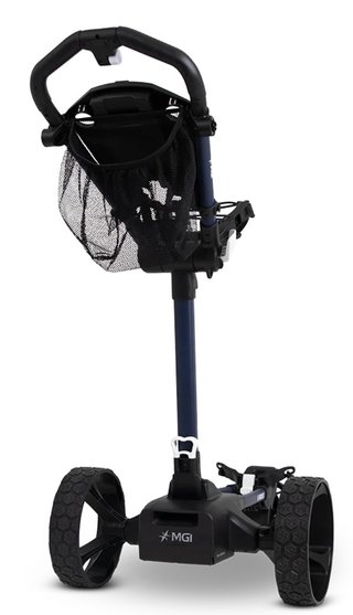 MGI E-Boost hybrid golf trolley 2026, matt navy