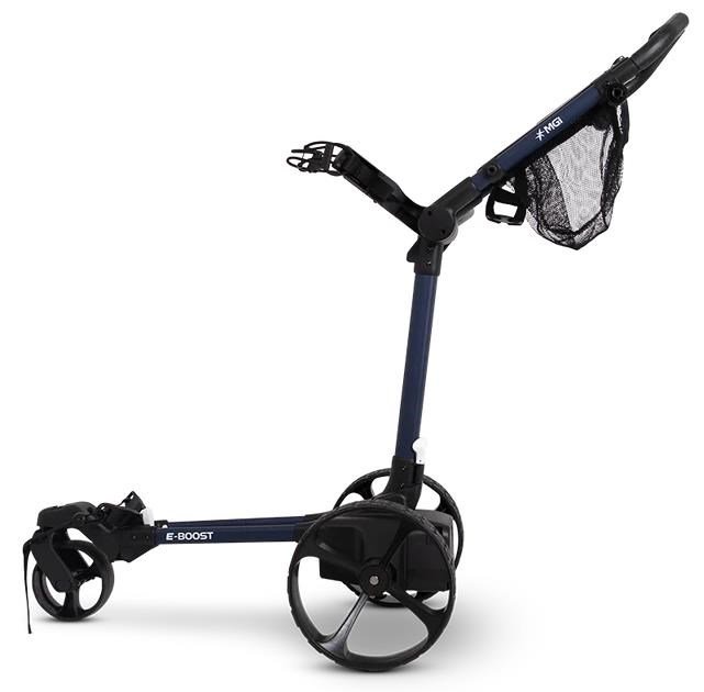 MGI E-Boost hybrid golf trolley 2026, matt navy