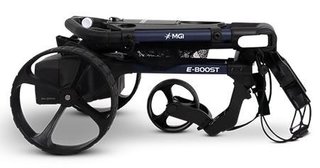 MGI E-Boost hybrid golf trolley 2026, matt navy