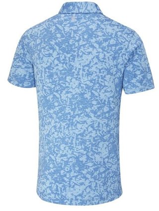 PING Marek Camo Jacquard men's polo, baltic sea multi