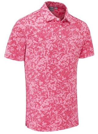 PING Marek Camo Jacquard men's polo, rhapsody pink multi