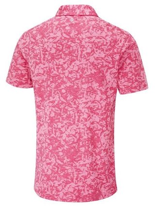 PING Marek Camo Jacquard men's polo, rhapsody pink multi