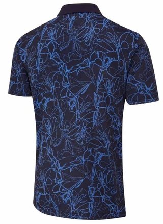 PING Orlando mens polo, navy/bright cobalt