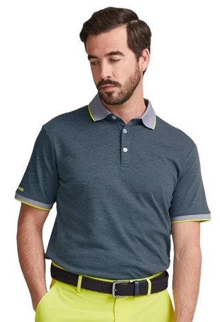 PING Gideon men's polo, light navy marl