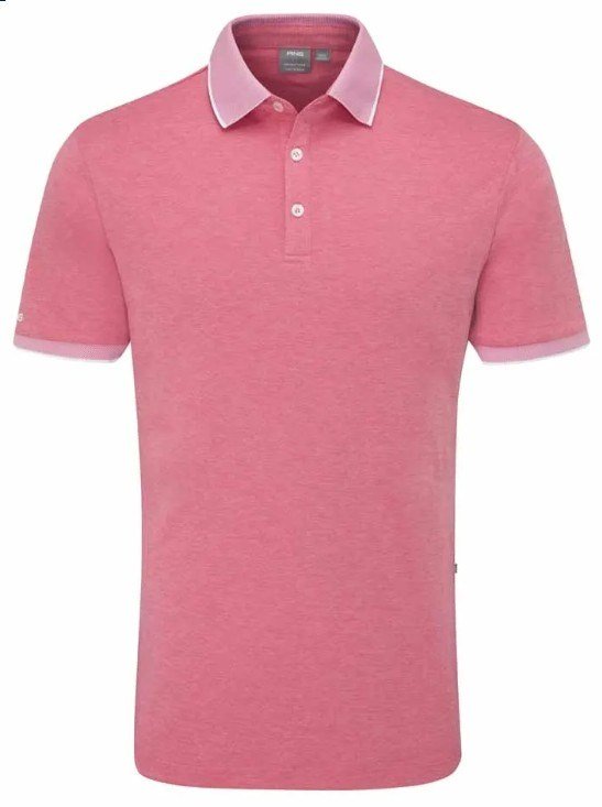 PING Gideon men's polo, rhapsody pink marl