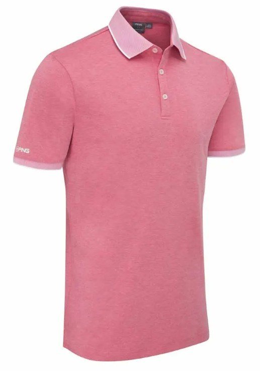 PING Gideon men's polo, rhapsody pink marl
