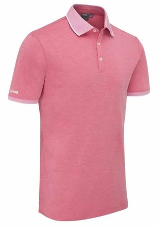 PING Gideon men's polo, rhapsody pink marl