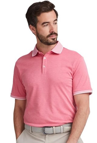 PING Gideon men's polo, rhapsody pink marl