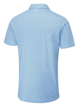 PING Ephron Printed mens polo, baltic sea multi