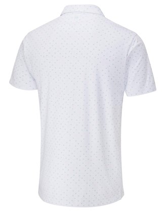 PING Ephron Printed mens polo, white/green bay multi