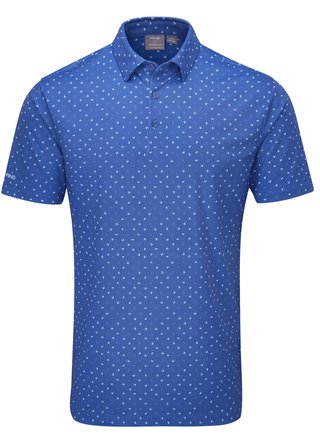 PING Ephron Printed mens polo, bright cobalt multi