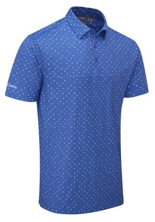 PING Ephron Printed mens polo, bright cobalt multi