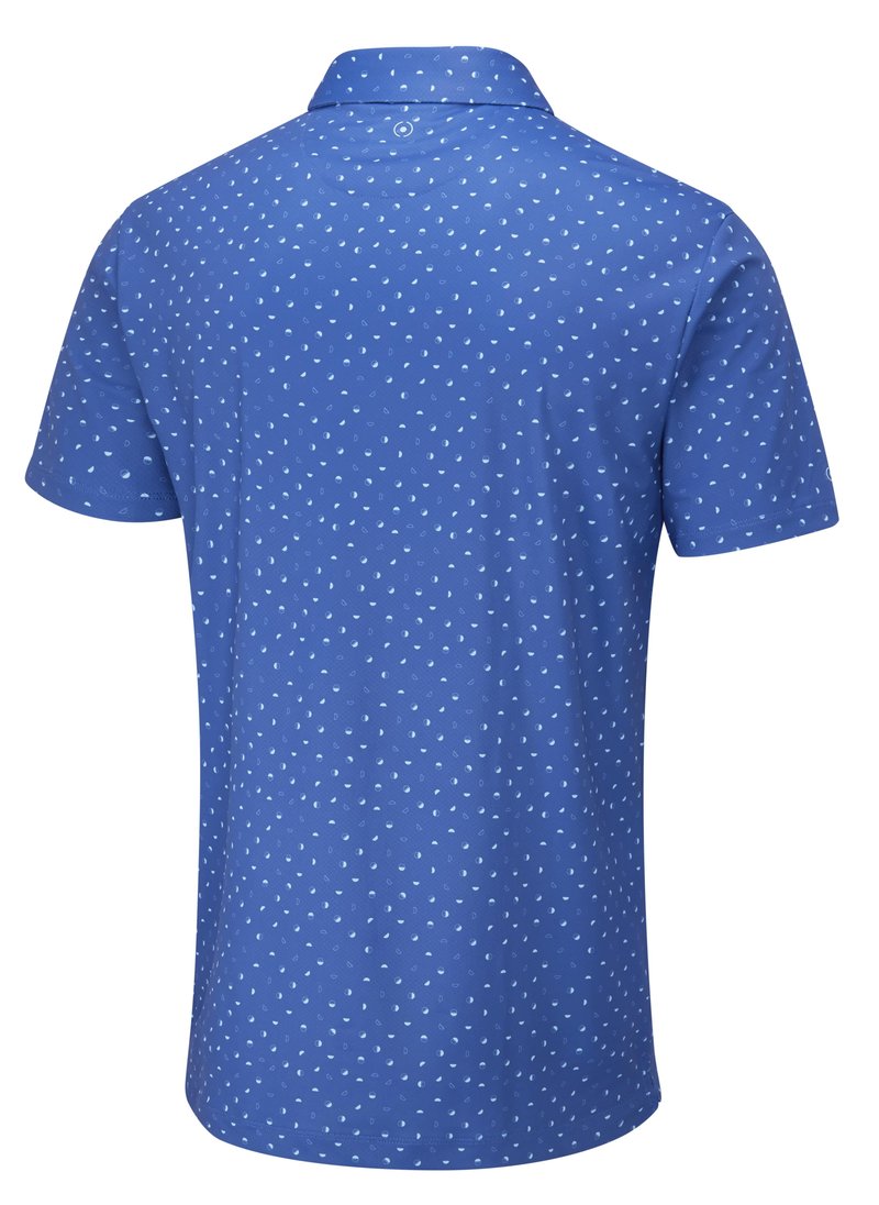 PING Ephron Printed mens polo, bright cobalt multi