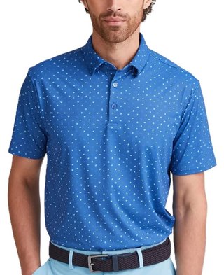 PING Ephron Printed mens polo, bright cobalt multi