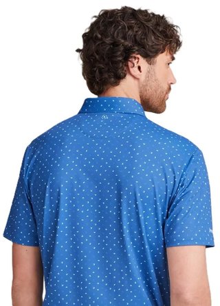 PING Ephron Printed mens polo, bright cobalt multi