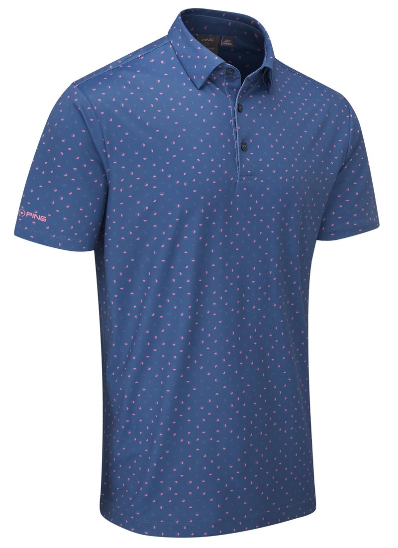PING Ephron Printed men's polo, stellar multi