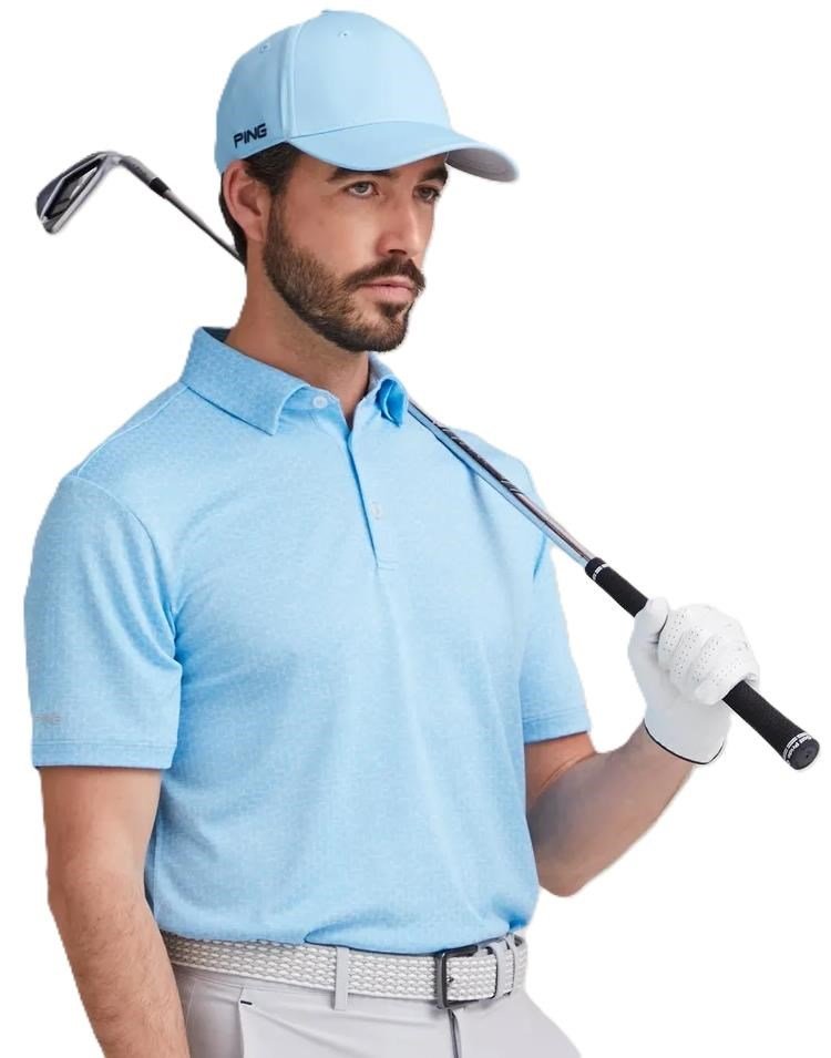 PING Rafe mens polo, baltic sea