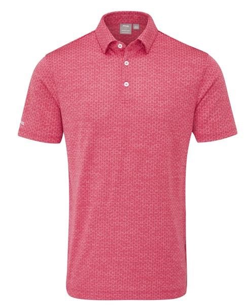 PING Rafe men's polo, rhapsody pink