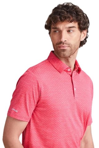 PING Rafe men's polo, rhapsody pink