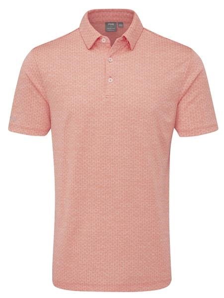 PING Rafe mens polo, wild salmon