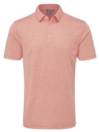 PING Rafe mens polo, wild salmon