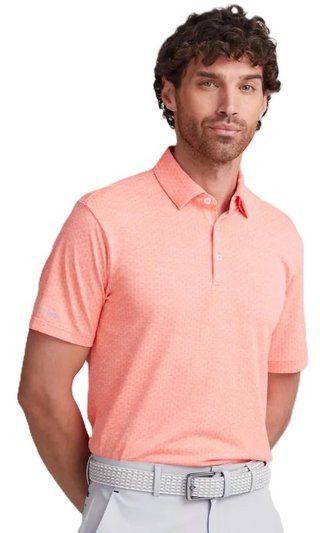 PING Rafe mens polo, wild salmon