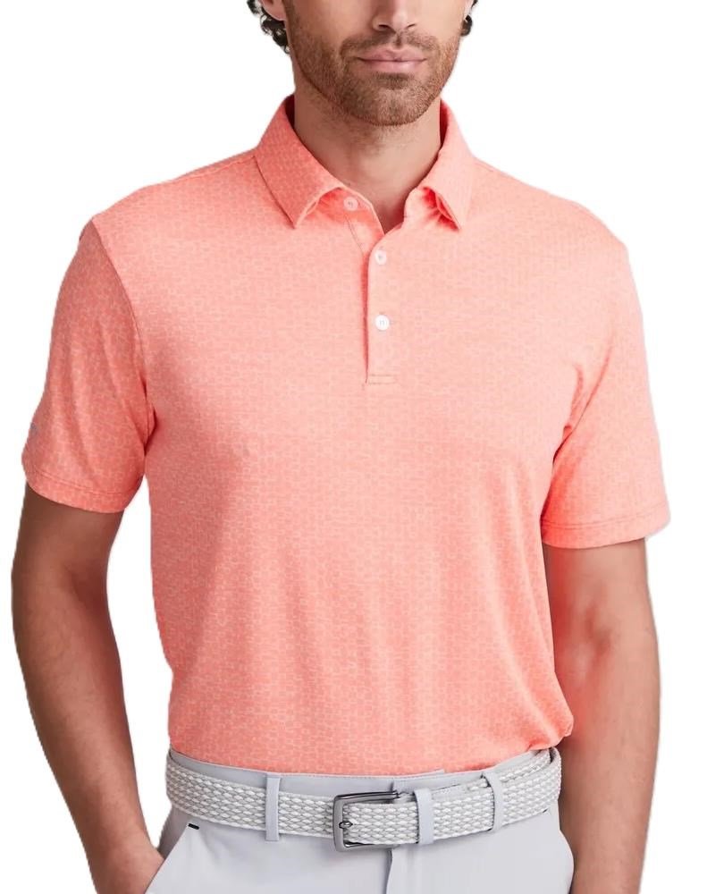 PING Rafe mens polo, wild salmon