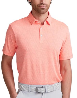 PING Rafe mens polo, wild salmon