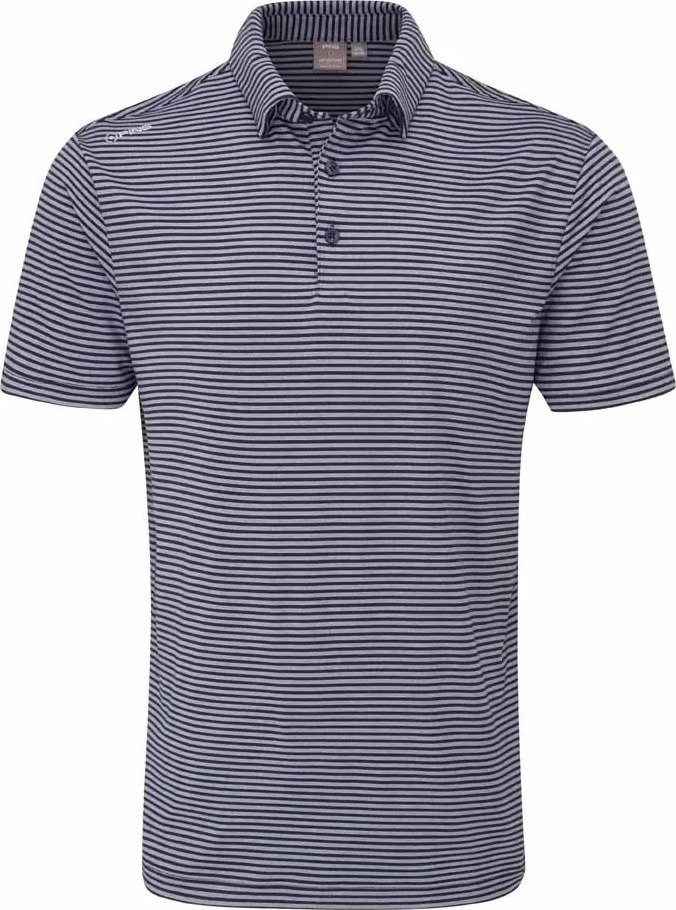 PING Langford men's polo, navy/white