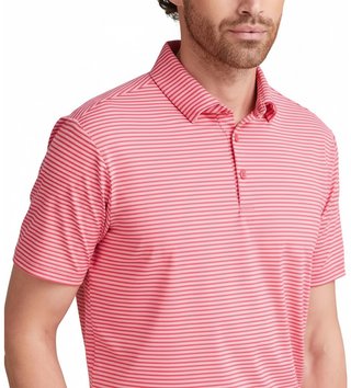 PING Langford men's polo, rhapsody/pink white