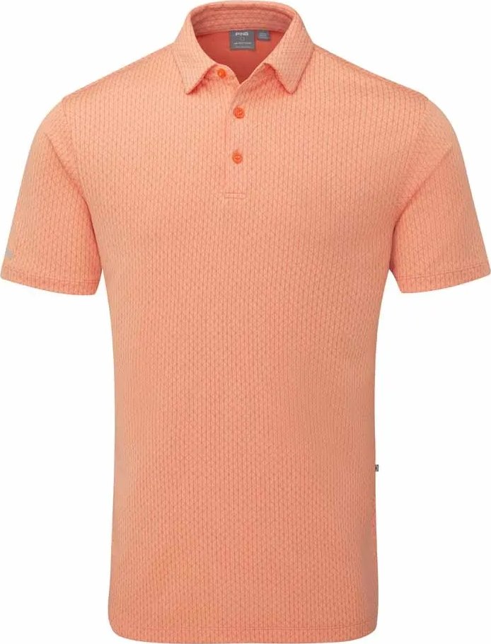 PING Hershel men's polo, wild salmon multi