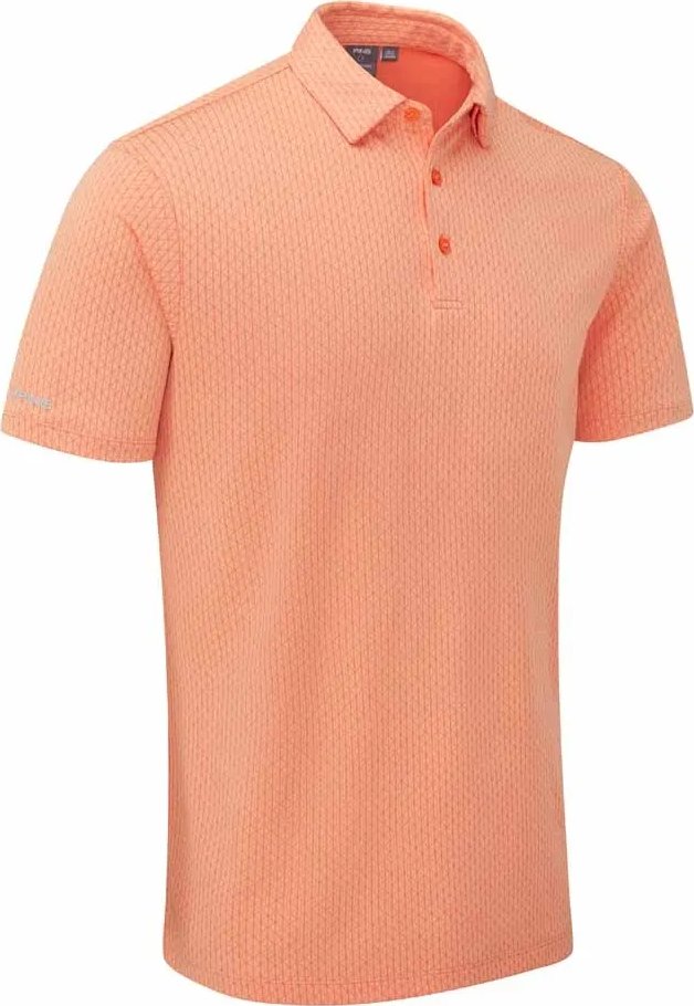 PING Hershel men's polo, wild salmon multi
