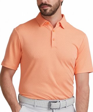 PING Hershel men's polo, wild salmon multi