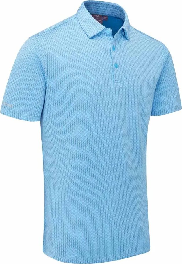 PING Hershel men's polo, baltic sea multi
