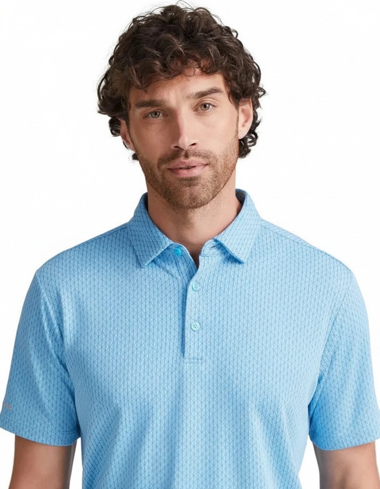 PING Hershel men's polo, baltic sea multi